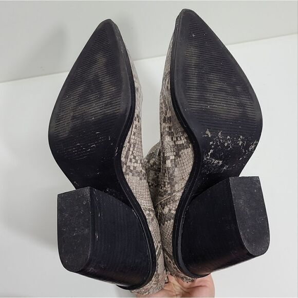 14th &‎ Union Snakeskin Pattern Pointed Toe Ankle Boots/ Block Heel Size 8.5 - Picture 9 of 10